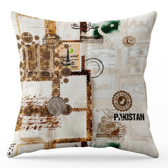 Ivory Stamp Cushion Cover Sublimation 18 x 18 PK