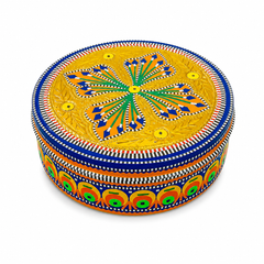 Chamakpatti Masala Box Truck Art – Traditional Multicolor Spice Box with 7 Inner Containers | Pakistani Folk Art Kitchen Storage