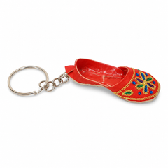 Traditional Khussa Key Chain Extra Large T Art – Decorative Pakistani Truck Art Keyring