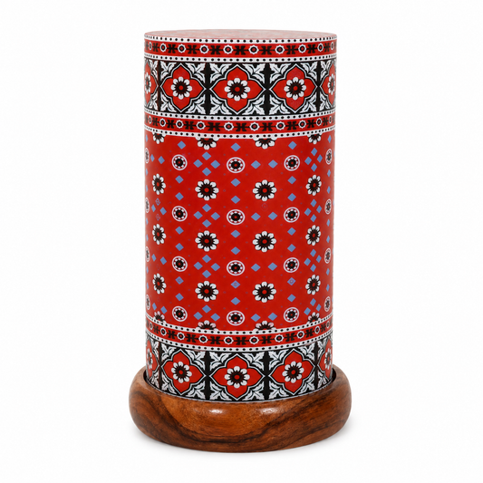 Printed Acrylic Lamp T Art – Colorful Traditional Pakistani Art Decorative Table Lamp