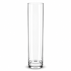 Clear Glass Cylinder Vase – Minimal Decorative Vase | Available in 20.1cm & 25.1cm Heights