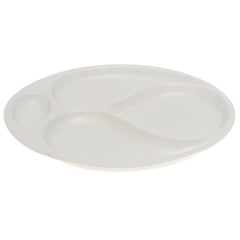 28×24 cm 4 Division Symphony Serving Plate – Elegant White Sectioned Plate