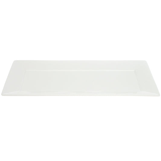 36 cm Rectangle Symphony Platter – Elegant White Serving Tray