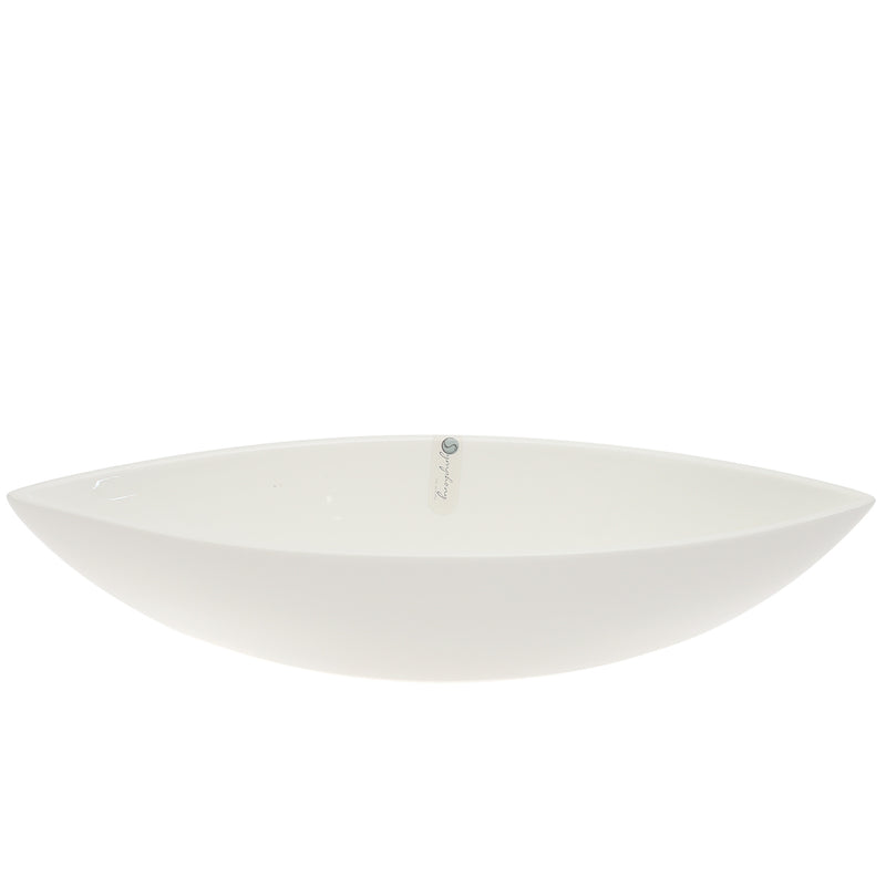 44 cm Oval Symphony Bowl – Elegant White Serving Bowl - Habitt