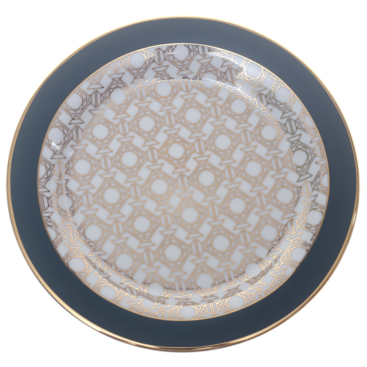 Luxury Arch Geometric Dark Green Dinner Set – Elegant Porcelain Tableware Collection - Habitt