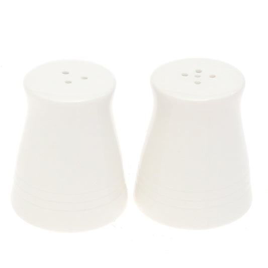 Brilliant 2 Pcs Salt & Pepper Set – Elegant White Ceramic Shakers