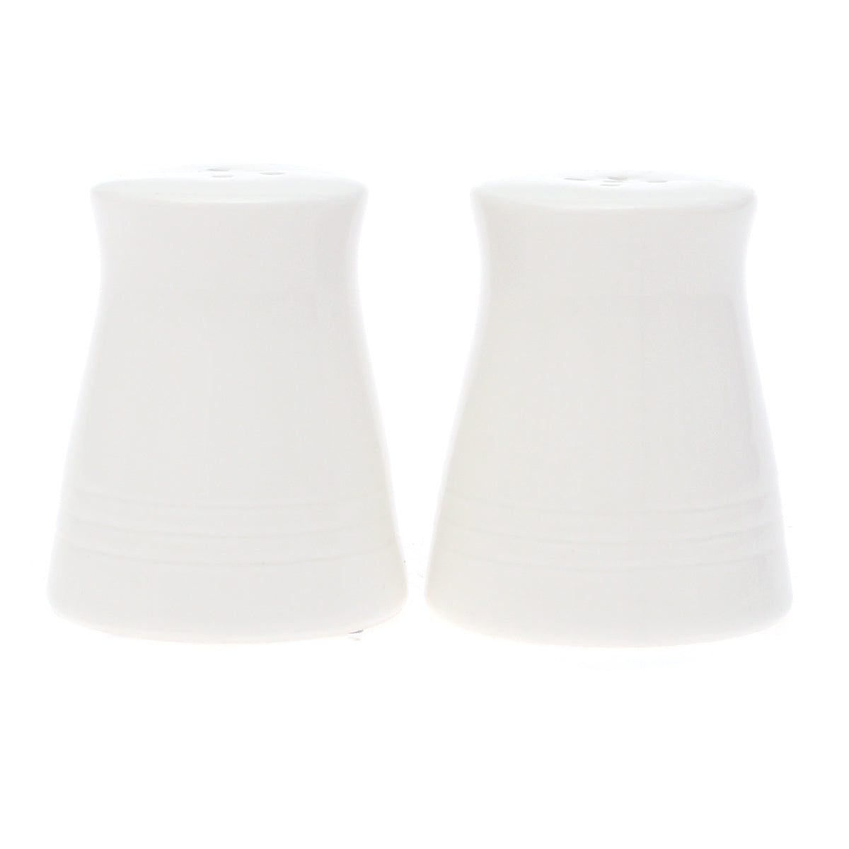 Brilliant 2 Pcs Salt & Pepper Set – Elegant White Ceramic Shakers