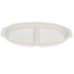3 Division Dry Fruit Serving Bowl – Elegant White Ceramic Snack Platter