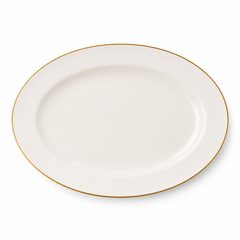 Gold Line Premium Porcelain Dinner Set | Elegant White Dinnerware with Gold Rim