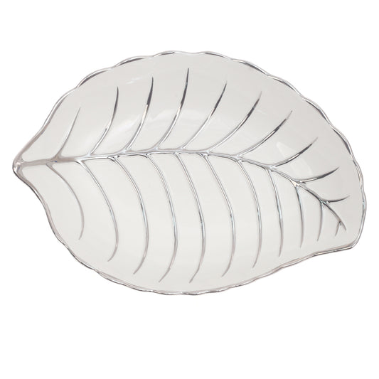 Elegant Serving Dish – Shallow Leaf Design (.21102)