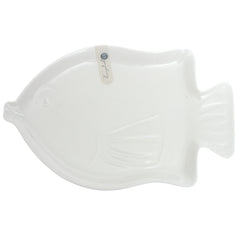 Symphony Reef Sunfish Platter – Elegant Fish-Shaped White Ceramic Serving Plate