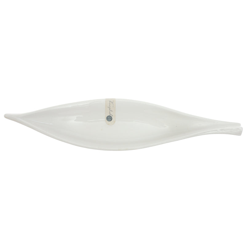 Twist Bowl 36.5 cm Symphony – Elegant White Ceramic Serving Bowlx` - Habitt