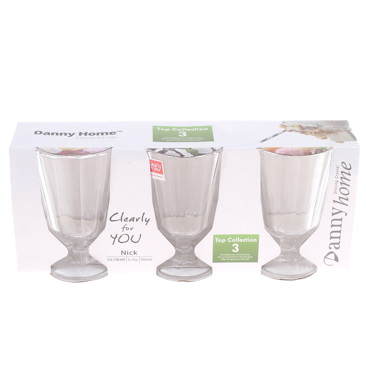 3Pcs Glass Cup Set 1988-105