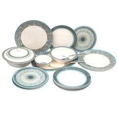 30PCS  6 Person Dinner Set Blue Mosaic
