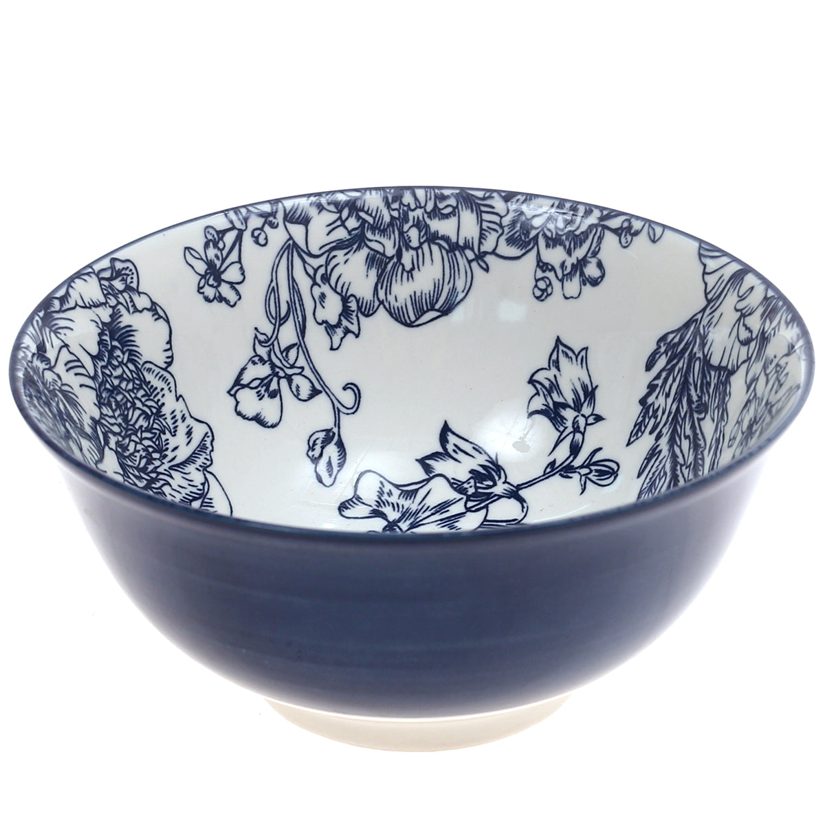 Bowl Small Blue Leaves Printed