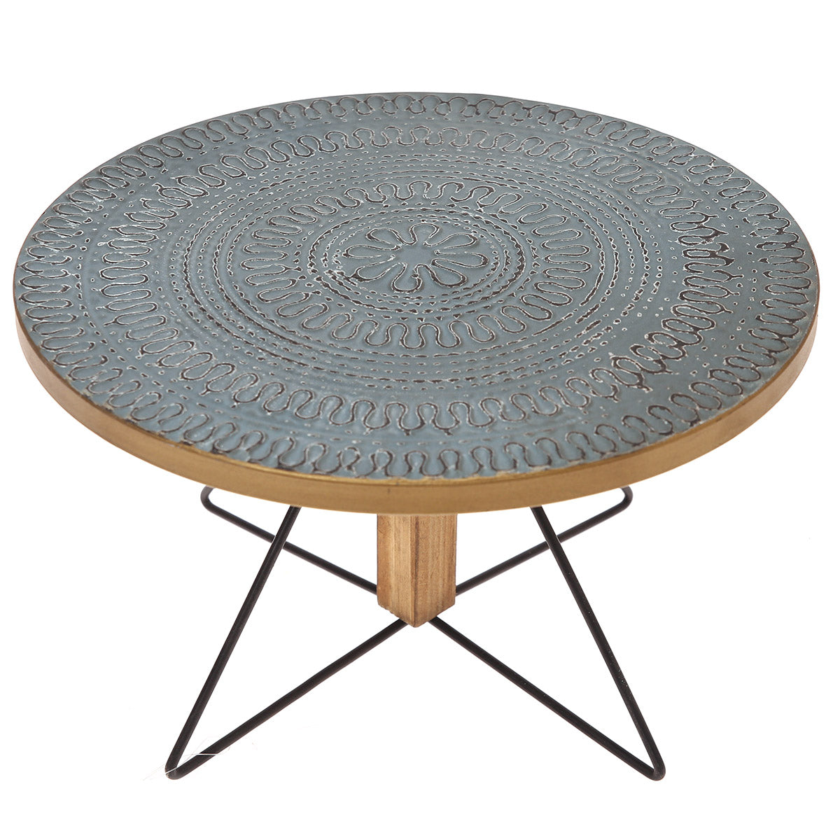 Cake Stand L Blue 13X13X8Inch HQ-013