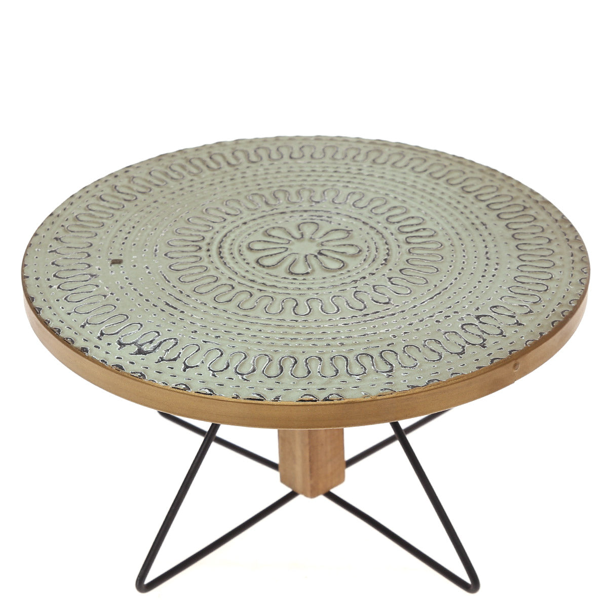 Cake Stand M Green 12X12X6.5Inch HQ-012