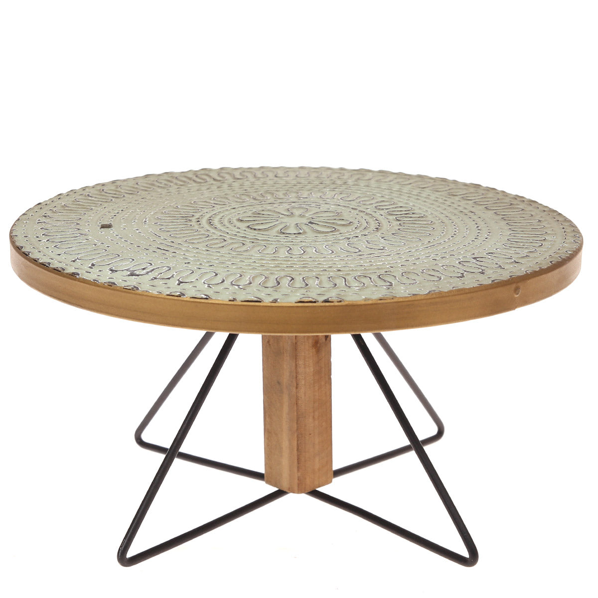 Cake Stand M Green 12X12X6.5Inch HQ-012