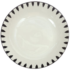 Deep Plate Black Floral