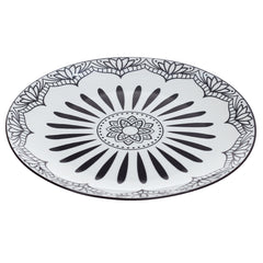 Dinner Plate Black Floral