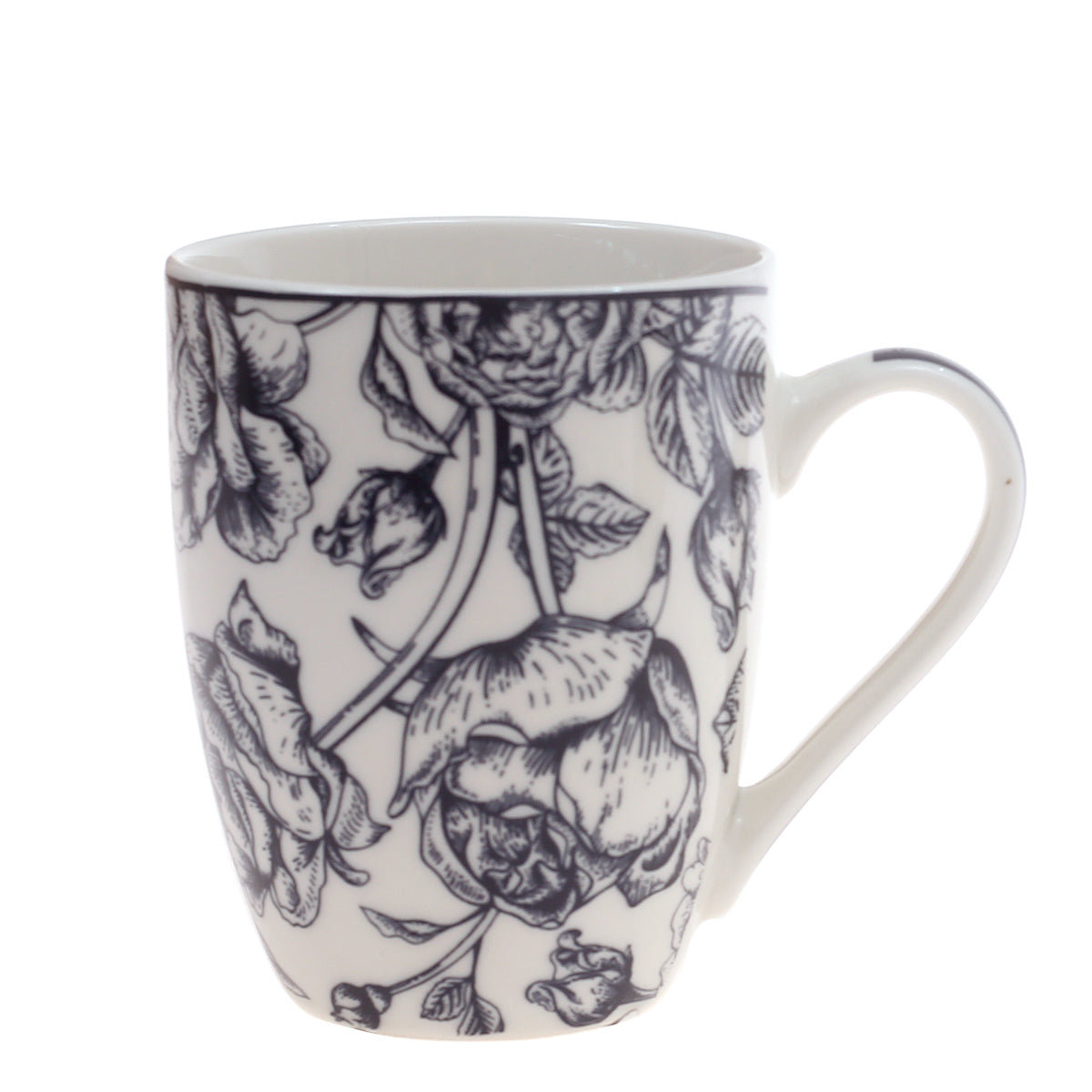 Mug Blue Leaves Printd