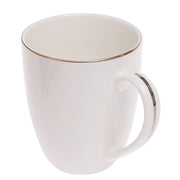 White Bone China Mug with Gold Rim – GGK D#4 - Habitt