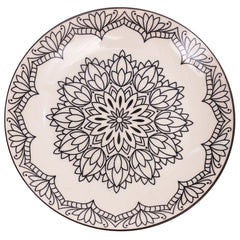 Quarter Plate Black Floral