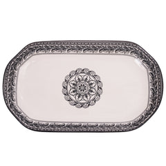 Rice Platter 12.5Inch Black HK 04