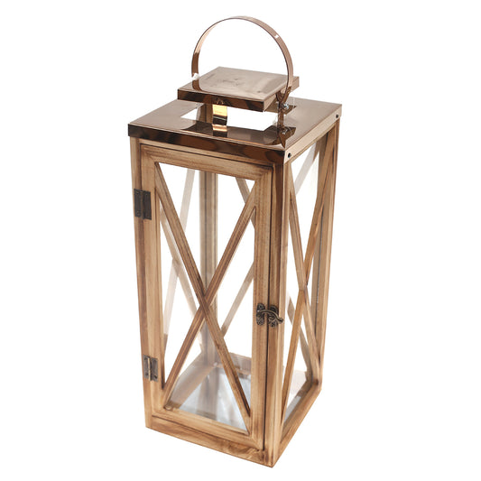 Floor Lantern Natural 7 X 7 X 18 Inch WL-003