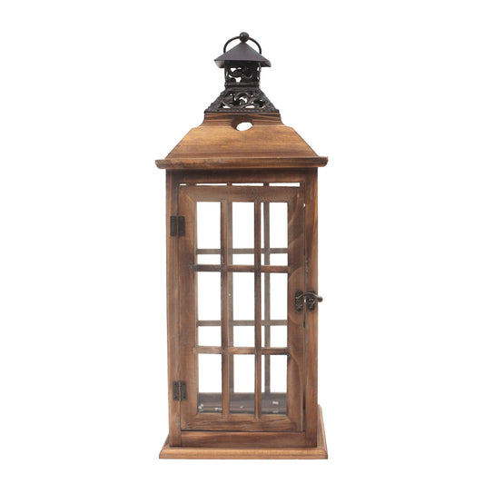 Floor Lantern Natural 8 X 8 X 21.5 Inch WL-002