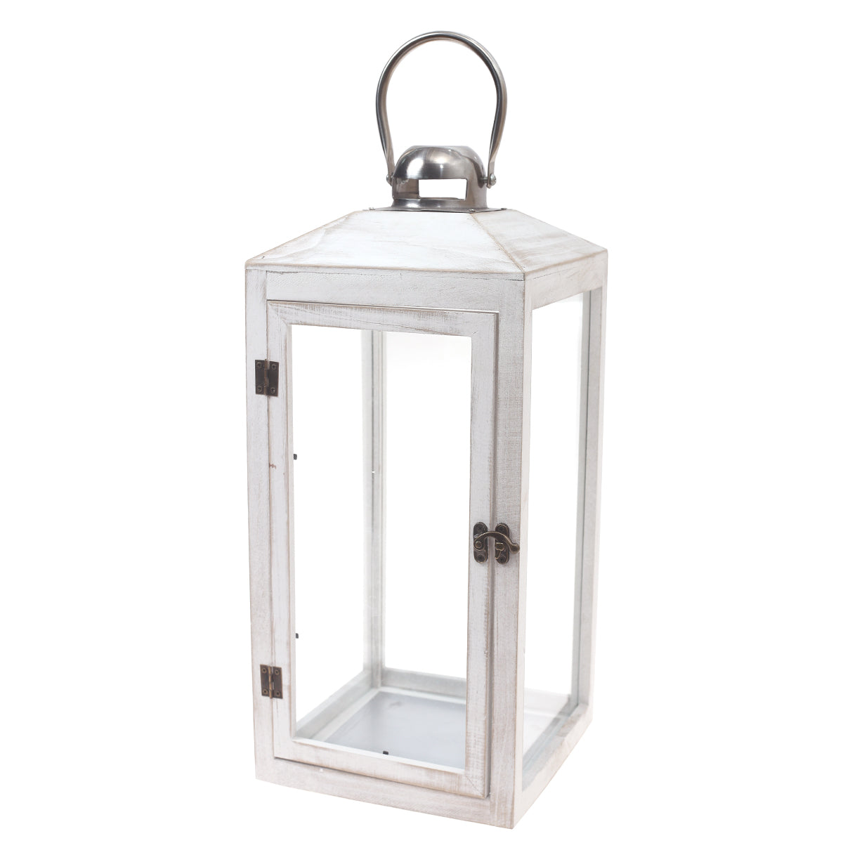 Floor Lantern White 6.2 X 6.2 X 16.8 Inch WL-007