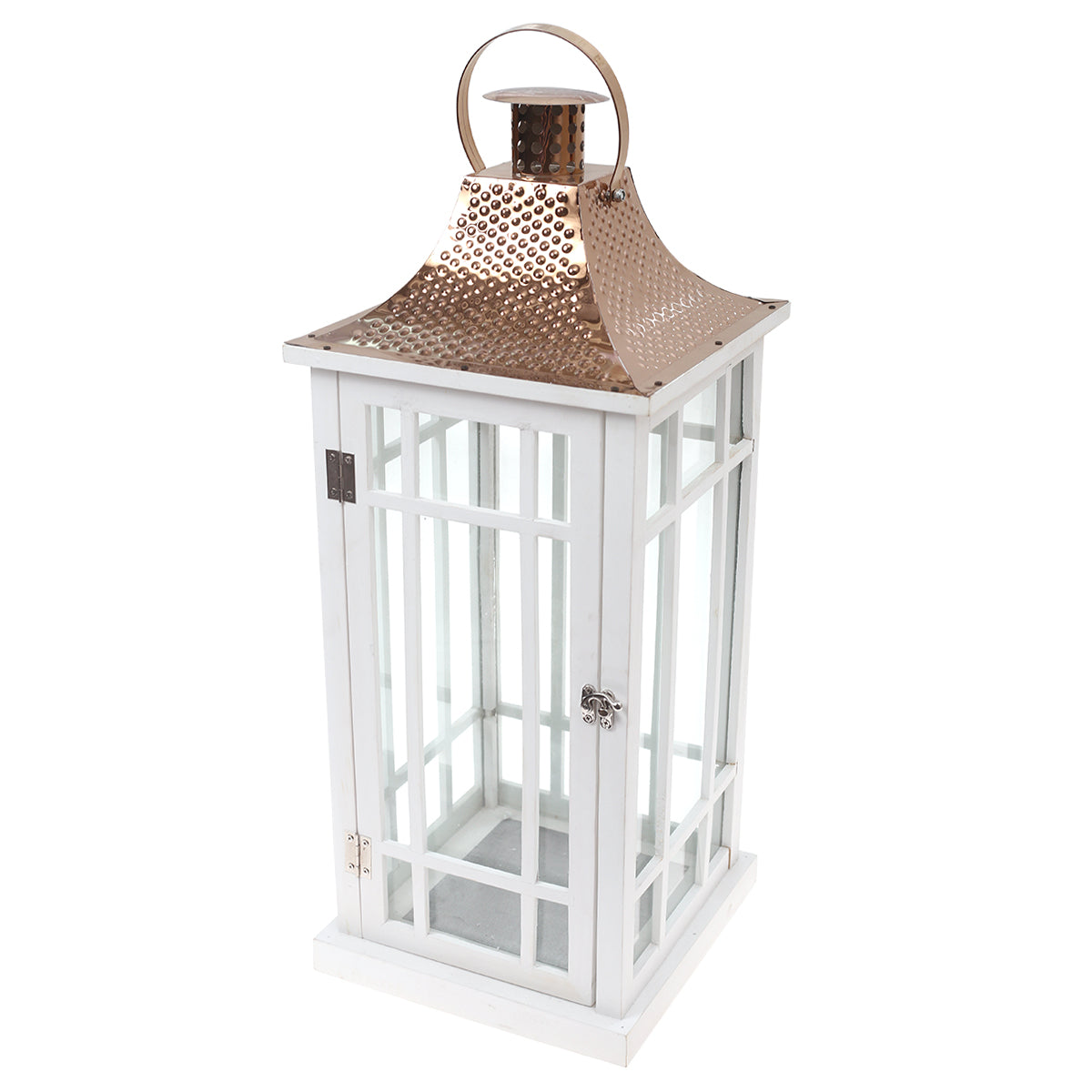 Floor Lantern White 8.6 X 8.6 X 17.5 Inch WL-006