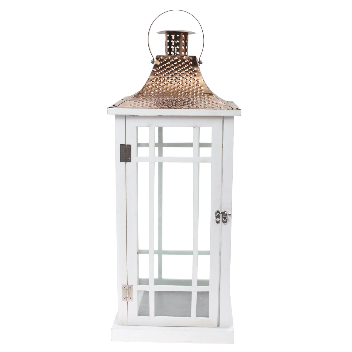 Floor Lantern White 8.6 X 8.6 X 17.5 Inch WL-006