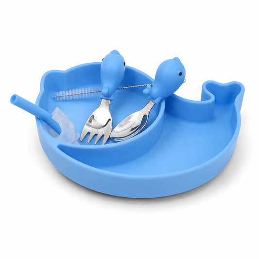 Kids Crockery Set Blue – 7.5 x 1.5 x 9.5 Inch AS-007