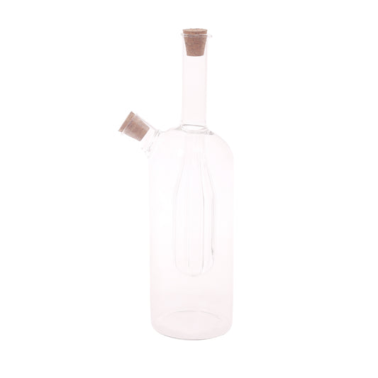 Oil Bottle Transparent 3.25 X 3.25 X 10.25 Inch JLX-016