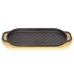 Sizzler Plate Black 18 X 8 X 2 Inch JLX-011