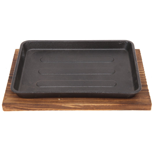 Sizzler Plate Black 9 X 6.25 X 1.25 Inch JLX-006