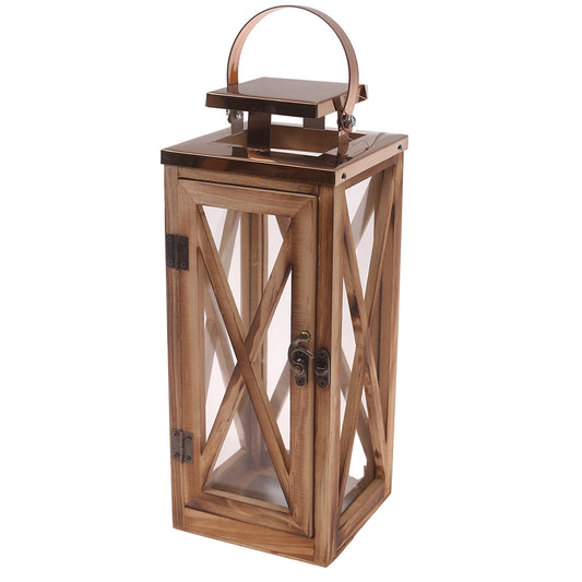 Table Lantern Natural 5 X 5 12.5 Inch WL-003