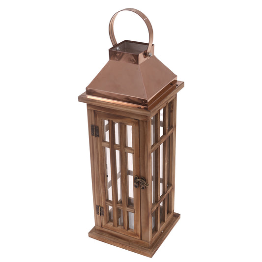 Table Lantern Natural 6 X 6 X 16.5 Inch WL-004