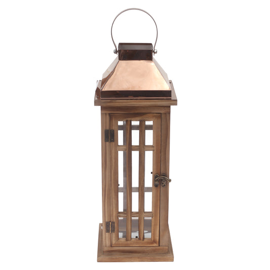 Table Lantern Natural 6 X 6 X 16.5 Inch WL-004