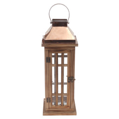Table Lantern Natural 6 X 6 X 16.5 Inch WL-004