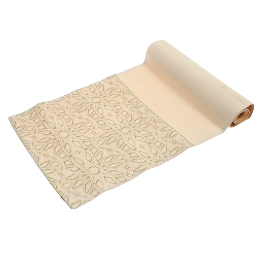 Gold Geometric Runner 14x45"