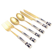 6Pcs Cutlery Set Gold 8 X 3 Inch At-03 - Habitt