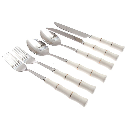6Pcs Cutlery Set Silver 8 X 3 Inch At-06