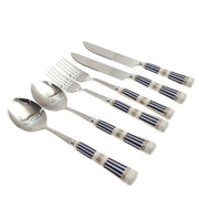 6Pcs Cutlery Set Silver 8 X 3 Inch At-10 - Habitt