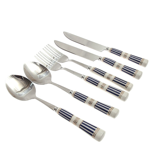 6Pcs Cutlery Set Silver 8 X 3 Inch At-10