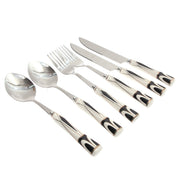 6Pcs Cutlery Set Silver 8 X 3 Inch At-12 - Habitt