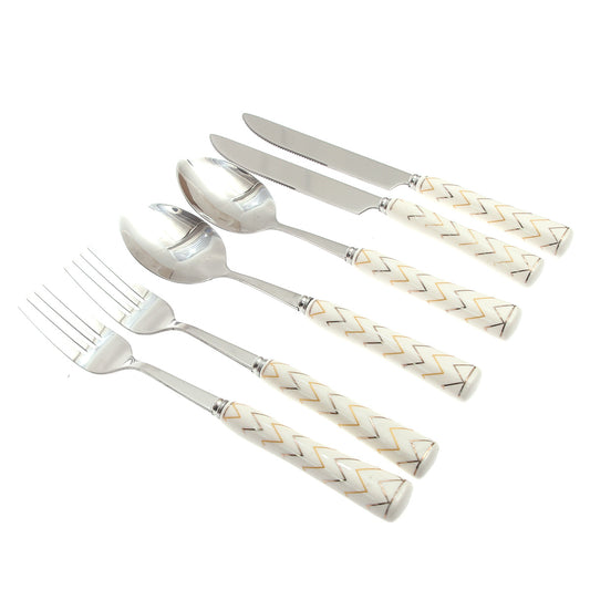 6Pcs Cutlery Set Silver 8 X 3 Inch At-14