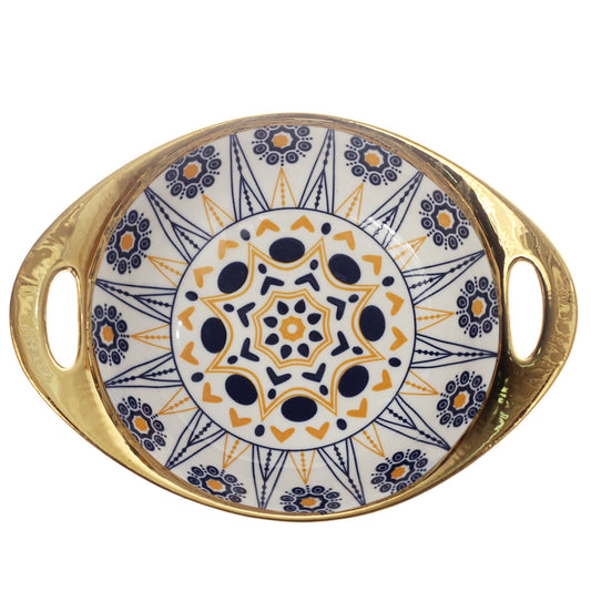 Oval Bowl Printed Multi 7 X 5 Inch Hc23