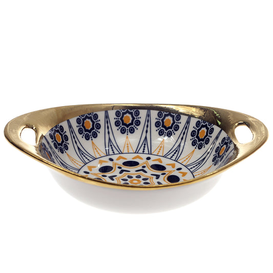 Oval Bowl Printed Multi 7 X 5 Inch Hc23